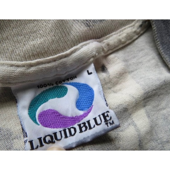 Liquid Blue Vegas Dead Tour 92 All Over Print Skeleton Gambling T Shirt Large - Picture 8 of 8